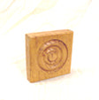 7/8" x 3-9/16" x 3-9/16" Bullseye Corner Block