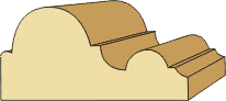 2-1/4 x 4-1/2 Chair Rail