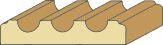 11/16 X 3-1/2 Fluted Casing
