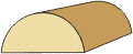 1 X 2 Half Round