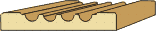 1/2 X 3 Fluted Casing