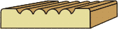 3/4 X 3-1/4 Reeded Casing