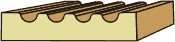 3/4 X 3-1/2 Fluted Casing (Oak Splice)