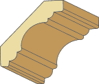 13/16 X 3-5/8 Crown - Oak Splice
