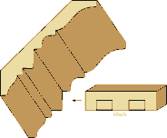 5/8 X 4-1/8 Dentil Crown