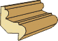 1 x 1-3/8 RABBETED PANEL MOLD (1/4" RABBET)