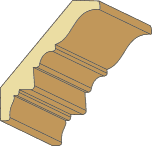 3/4 X 4-1/4 Crown (non Dentil)