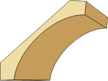 1-1/8 X 6-1/8 (Crown) Mahagony