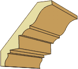 11/16 X 4-1/4 Dentil Crown