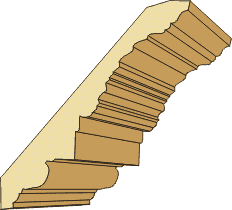 1-3/16 X 7-1/2 Crown (Decorative/Dentil)